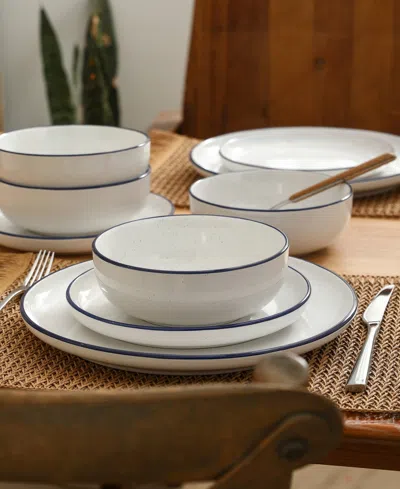 Earth & Clay Ezra 24pc Dinnerware Set In White