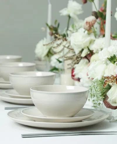 Stone Lain Opal 24-piece Dinnerware Set, Service For 8 In White