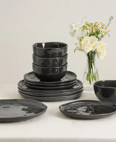 Stone Lain Mirella 12pc Dinnerware Set In Black
