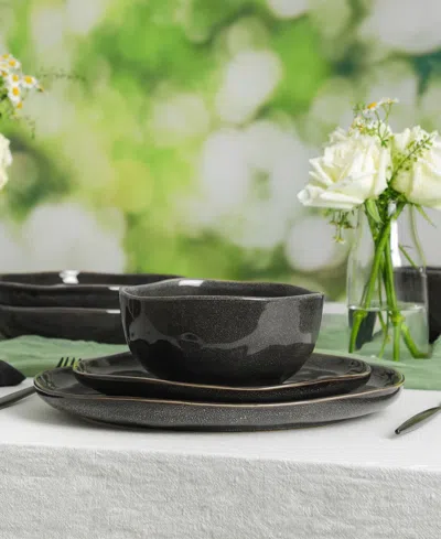 Stone Lain Mirella 12pc Dinnerware Set In Black
