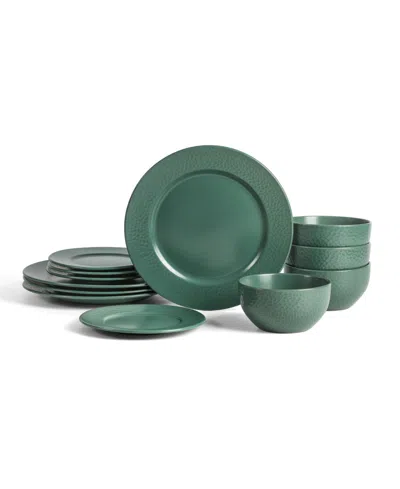 Stone Lain Topaz 12pc Dinnerware Set In Green