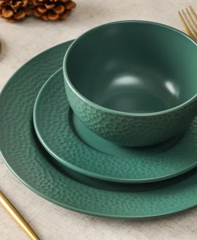 Stone Lain Topaz 12pc Dinnerware Set In Green