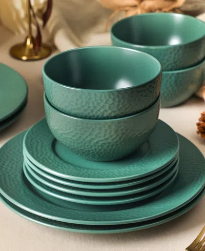 Stone Lain Topaz 12pc Dinnerware Set In Green