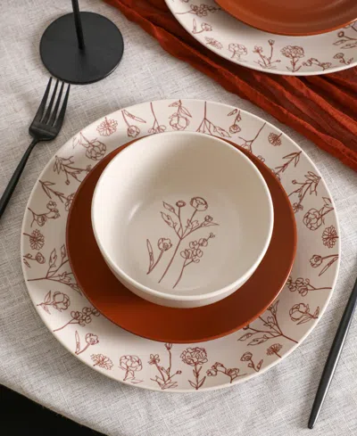 Stone Lain Camelia 12pc Dinnerware Set In Brown