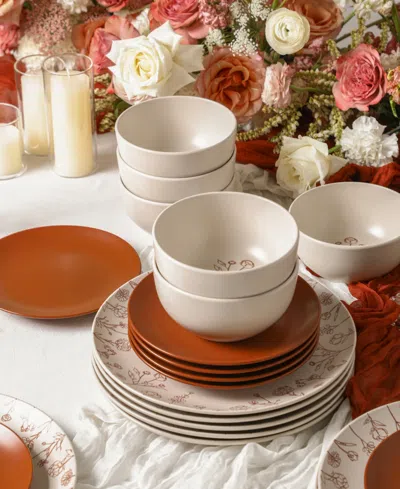 Stone Lain Camelia 12pc Dinnerware Set In Brown