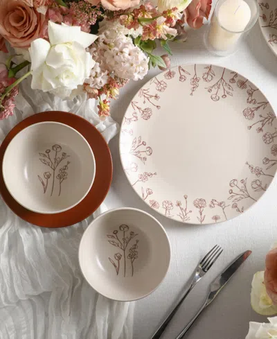 Stone Lain Camelia 12pc Dinnerware Set In Brown