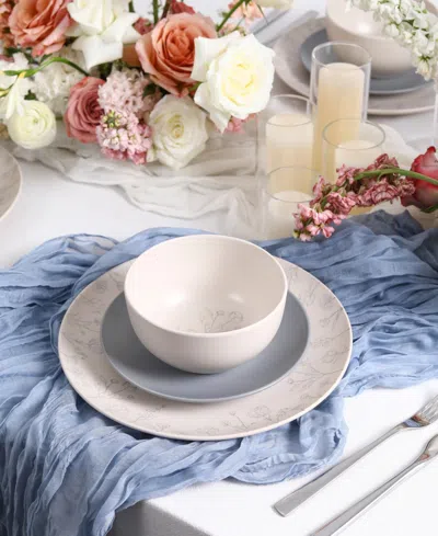 Stone Lain Camelia 24-piece Dinnerware Set Stoneware In Gray