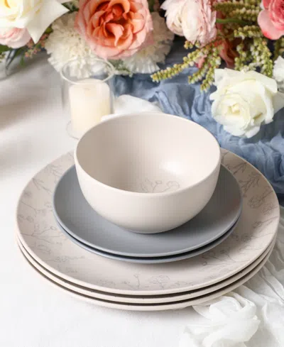 Stone Lain Camelia 24-piece Dinnerware Set Stoneware In Gray