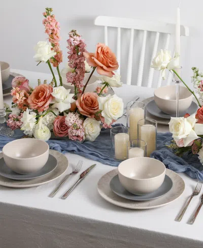 Stone Lain Camelia 24-piece Dinnerware Set Stoneware In Gray