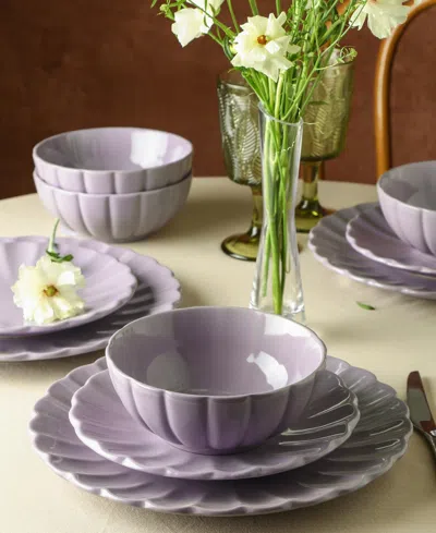 Earth & Clay Phoenix 24pc Dinnerware Set In Gray