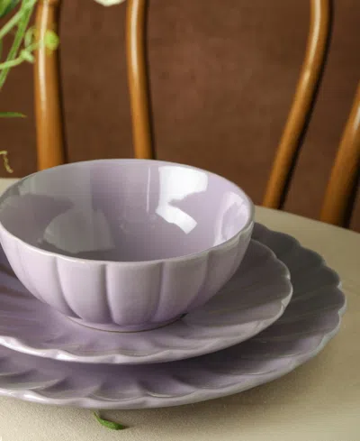 Earth & Clay Phoenix 24pc Dinnerware Set In Gray