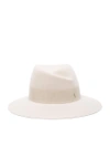 MAISON MICHEL MAISON MICHEL VIRGINIE HAT IN WHITE. ,1001029001