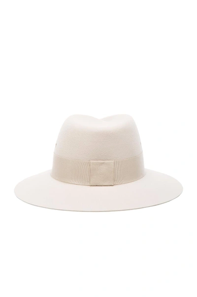 Shop Maison Michel Virginie Hat In White.  In White Chalk