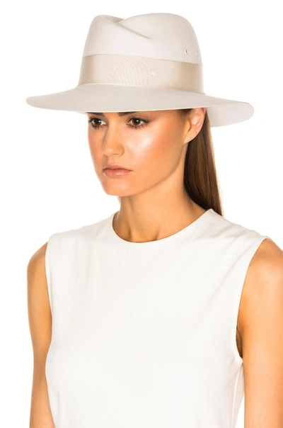 Shop Maison Michel Virginie Hat In White.  In White Chalk