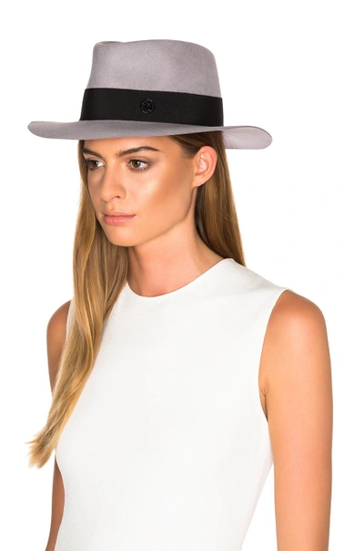 Shop Maison Michel Andre Hat In Gray