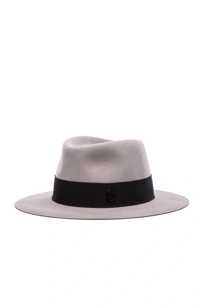 Shop Maison Michel Andre Hat In Gray