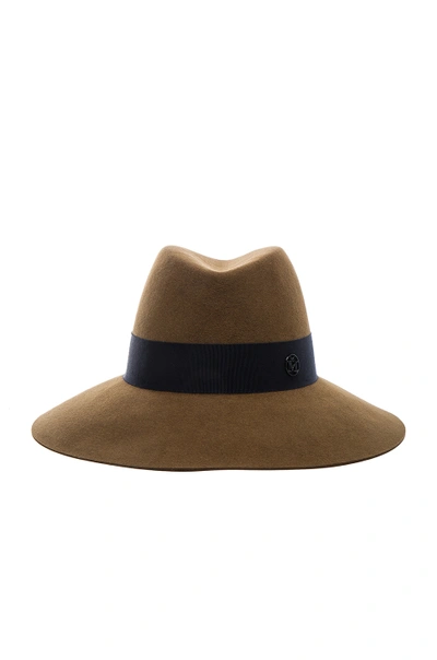 Shop Maison Michel Kate Hat In Camel