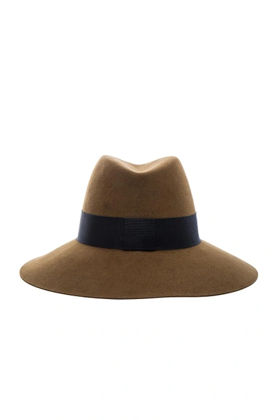 Shop Maison Michel Kate Hat In Camel