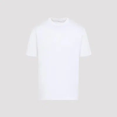 Kiton Cotton Crew-neck Short-sleeve T-shirt In White