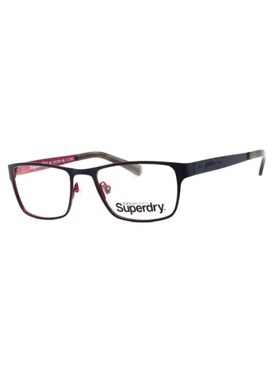 Superdry Rectangle-frame Glasses In 088 - Blue/teal