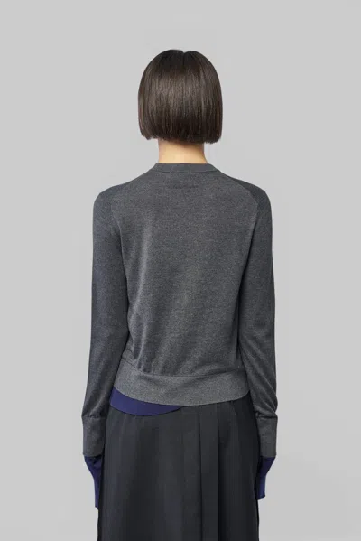 Acne Studios Brushed Knit Cardigan In Grey
