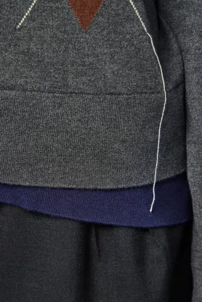 Acne Studios Brushed Knit Cardigan In Grey