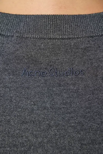 Acne Studios Brushed Knit Cardigan In Grey