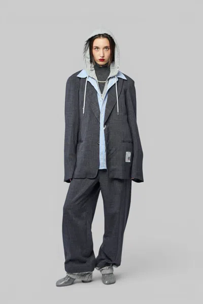 Miharayasuhiro Three Layered Houndstooth Jacket In Black