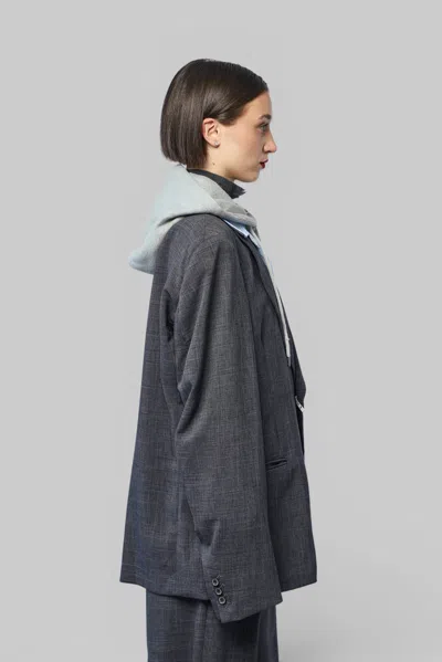 Miharayasuhiro Three Layered Houndstooth Jacket In Black