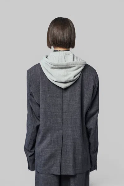 Miharayasuhiro Three Layered Houndstooth Jacket In Black