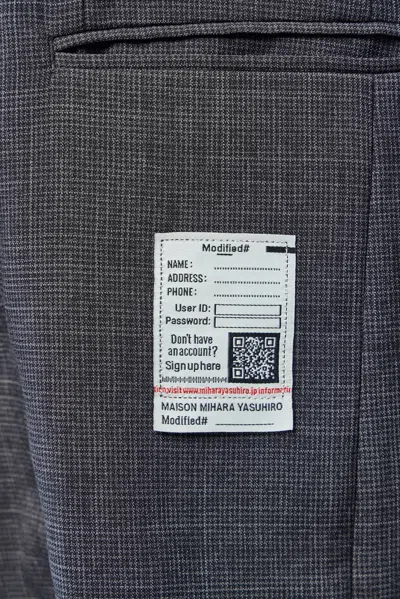 Miharayasuhiro Three Layered Houndstooth Jacket In Black