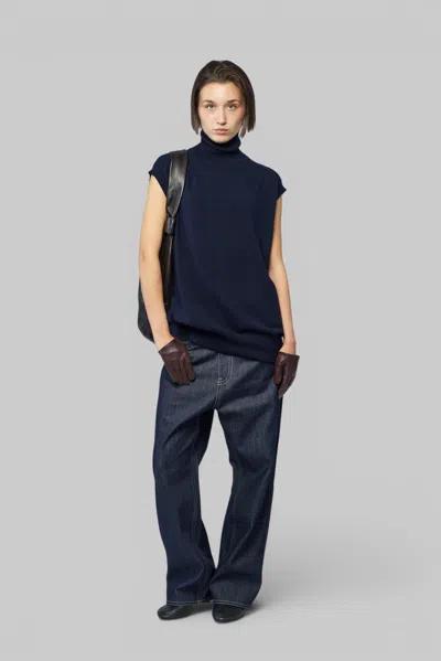 Sofie D'hoore Sleeveless Pullover High Neck In Blue