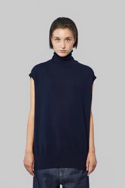 Sofie D'hoore Sleeveless Pullover High Neck In Blue