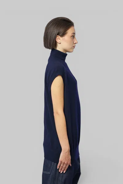 Sofie D'hoore Sleeveless Pullover High Neck In Blue