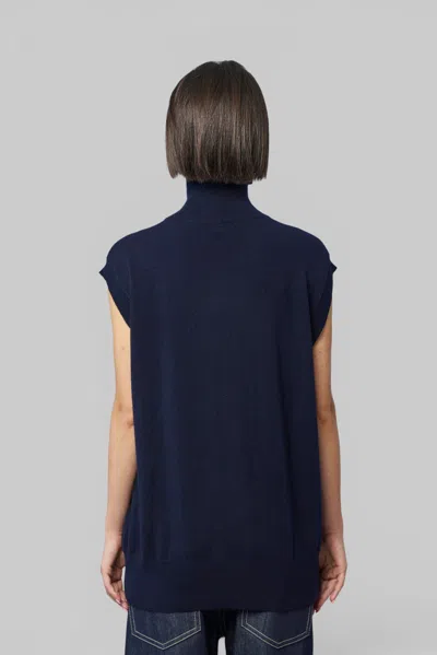 Sofie D'hoore Sleeveless Pullover High Neck In Blue