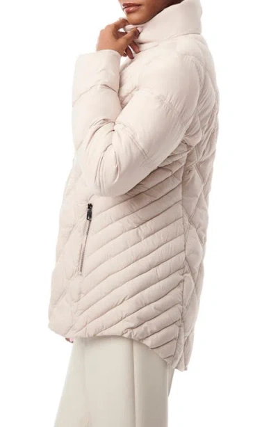 Bernardo Glam Quilted Insulated Puffer Jacket In Eggshell