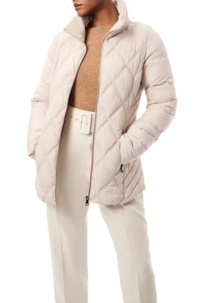 Bernardo Glam Quilted Insulated Puffer Jacket In Eggshell