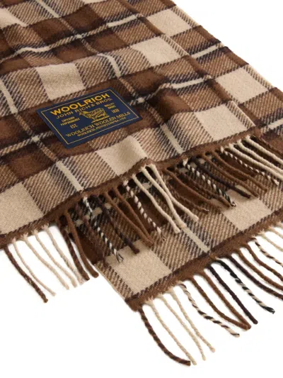 Woolrich Check-pattern Fringed-edge Scarf In Multi