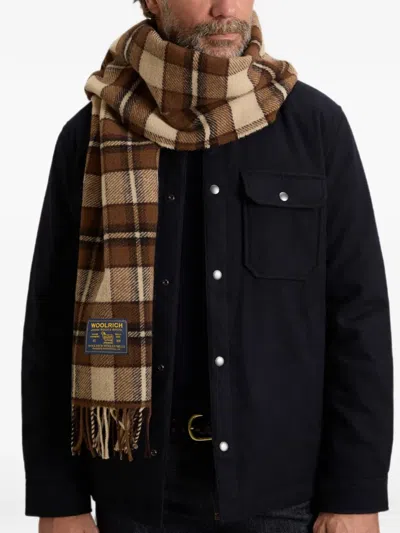 Woolrich Check-pattern Fringed-edge Scarf In Multi