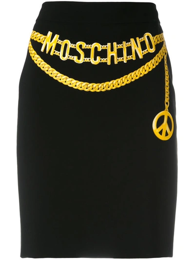 Moschino Printed Pencil Skirt