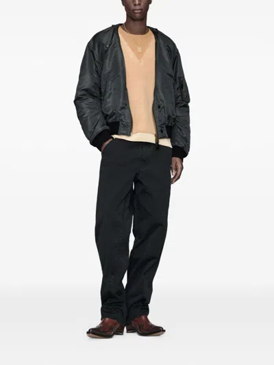 Maison Margiela Nylon Blend Bomber Jacket With Polyester Lining In