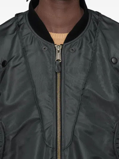 Maison Margiela Nylon Blend Bomber Jacket With Polyester Lining In