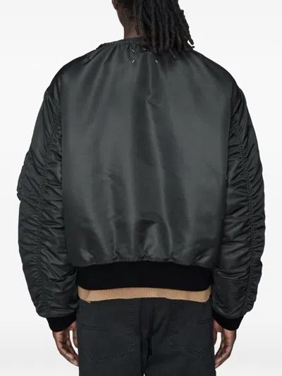 Maison Margiela Nylon Blend Bomber Jacket With Polyester Lining In