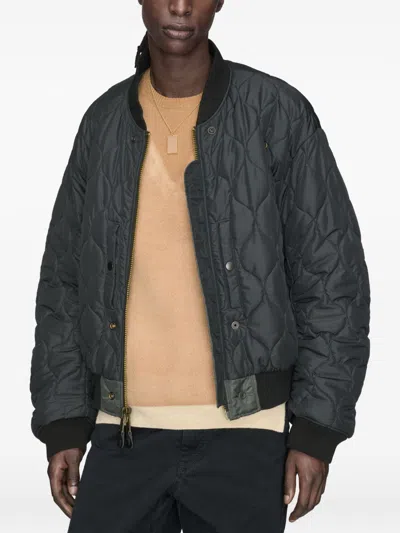 Maison Margiela Nylon Blend Bomber Jacket With Polyester Lining In