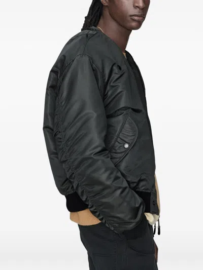 Maison Margiela Nylon Blend Bomber Jacket With Polyester Lining In