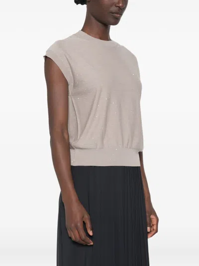 Herno Beige Wool Polyamide Sweater In Pink