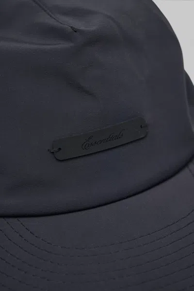 Essentials 5 Panel Nylon Hat In Black