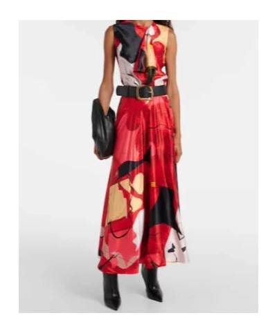 Roksanda Kiara Printed Satin Top In Multi