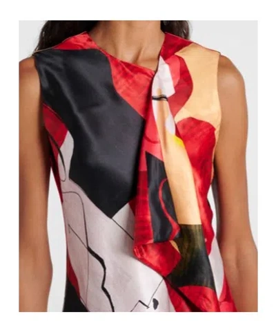 Roksanda Kiara Printed Satin Top In Multi