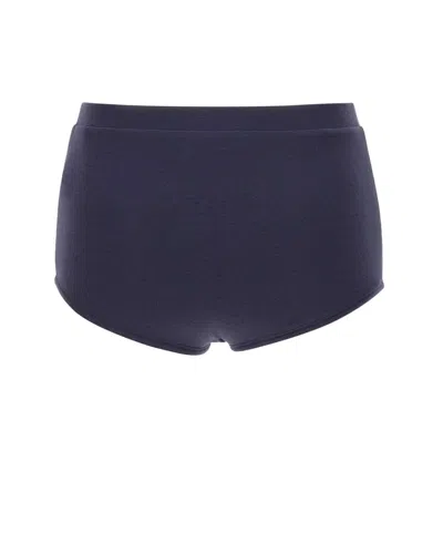 Entire Studios Limone Buttoned Booty Shorts In Blue